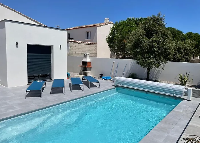 Villa Neuve 5 Etoiles Avec Piscine Chauffée, à 900m Des Plages Sérignan